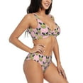 thumbnail image 2 of Kdxio Panda Avocado Print Women's 2 Piece High Waisted Wrap Spaghetti Strap Summer Swimsuit Bikini Set-XX-Large, 2 of 7
