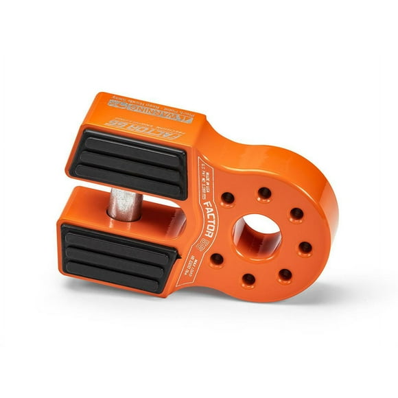 Factor 55 Winch Cable Shackle Mount 00050-07 FlatLink; Fits 3/4 Inch Clevis Hook; Fits 3/8 Inch Diameter Steel Cables/Synthetic Winch Ropes; 16000 Pound Load Capacity; Anodized; Orange