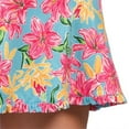 thumbnail image 3 of Gottex Golf Women's UPF 50 Golf Nikki Floral Print Ruffle Trim Skort-Blue / M, 3 of 4