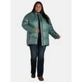 thumbnail image 3 of Ozark Trail Women's and Women’s Plus Hooded Puffer Jacket, Mid Length, Size XS-3X, 3 of 6