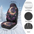 thumbnail image 7 of Uorisanigo Car Seat Cover Set of 2, Breathable Flurry High Back Bucket Seat Cover, Moon Hummingbird Auto Protectors Front Seats Covers for Women Men, Car Interior Set, 7 of 7