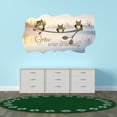 thumbnail image 1 of Animal Wall Decals for Children Playroom - Happy Baby Owls on a Tree Branch Owl DIY & Creativity Boy Girl Bedroom Wall Sticker - Size: 40 In x 24 In, 1 of 5