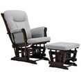 thumbnail image 5 of Angel Line Monterey II Glider and Ottoman, Espresso Finish with Gray Cushions, 5 of 5