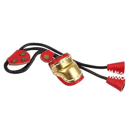 

Bow Finger Protector | Traditional Release Leather Wrench | Mongolian Bow and Arrows Outdoor Equipment Brass Leather Wrench for Arrows Recurve Bow Finger Support