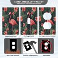 thumbnail image 3 of Yayeee Duplex Wall Plate 1-Gang 4.5"x2.7" Home Receptacle Light Switch Decorative Outlet Cover, Red Flamingo Pattern, 3 of 7