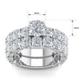 thumbnail image 5 of SuperJeweler 6 Carat Lab Grown Diamond Bridal Set In 14K White Gold For Women, 5 of 5
