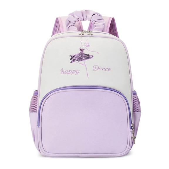 harper Sac à Dos de Ballet pour Filles, Sac pour Enfants, Sac de Sport avec Imprimé, Ajustable Violet
