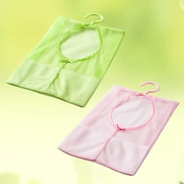 KALLORY 2Pcs Clothes Pin Bag for Line with Rotatable Hanger Design for Kitchen Use 37.00X27.00X0.30cm
