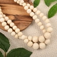 thumbnail image 2 of White Color Wood Mix Stainless Steel Double Row Beaded Necklace for Women Size 18" Birthday Gifts for Women, 2 of 7
