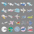 thumbnail image 3 of 50 pcs airplane stickers water bottles laptop car hydro flasks phone guitar skateboard kawaii airplane planner sticker, 3 of 5