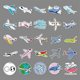 thumbnail image 3 of 50 pcs airplane stickers water bottles laptop car hydro flasks phone guitar skateboard kawaii airplane planner sticker, 3 of 5