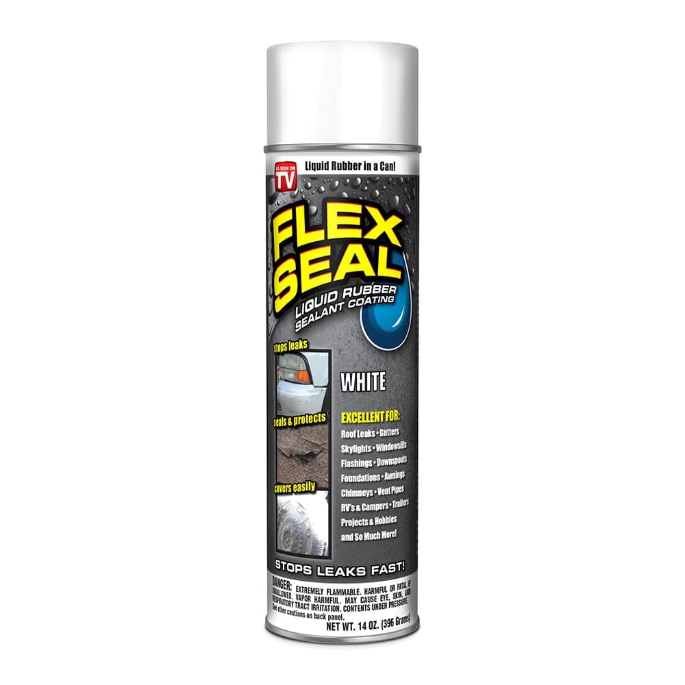 Flex Seal Aerosol Liquid Rubber Sealant Coating, 14 oz, White