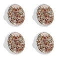 thumbnail image 1 of 4 Pcs Leopard Texture Knobs for Kitchen Cabinet Cupboard Dresser Bookcase Drawer Pulls Handles Round Home Decor, 1 of 5