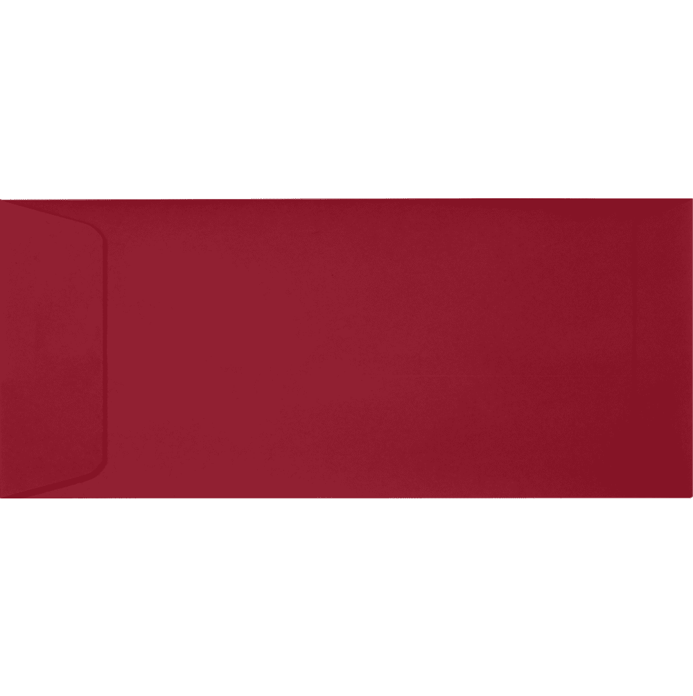 LUXPaper #10 Open End Envelopes w/Peel & Press, 4 1/8 x 9 1/2, Garnet Red, 500/Pack
