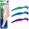 Denture Toothbrush False Teeth Cleaning Brush ORAFIX Double Sided BRISTLES - Assorted Colors - Single