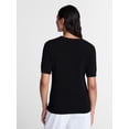 thumbnail image 4 of Time and Tru Women's Crewneck Sweater with Short Sleeves, Lightweight, Sizes XS-XXXL, 4 of 5