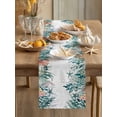 thumbnail image 2 of Ocean Gradient Green Seaweed Table Runner 13x48in Non-Slip Cotton Linen Table Runners, Summer Starfish Conch Dresser Scarves TableRunner for Dinner Kitchen Dining Wedding Party, 2 of 9