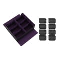thumbnail image 2 of Caja contenedora para de cartas coleccionables con cierre magnético y capacidad para 1800 cartas Negro Púrpura, 2 of 8