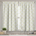 thumbnail image 2 of Ambesonne Quatrefoil Valance & Curtain, Moroccan Style Shape, 55"x45", Yellow and White, 2 of 6