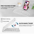 thumbnail image 2 of XIHAMA Mini Foldable Bluetooth Keyboard - Portable Wireless Full Size Keyboard (Sync Up to 3 Devices), Ultra-Slim Aluminum Travel Folding Keyboard for iPhone iPad Mac Android Windows iOS, 2 of 8