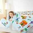 thumbnail image 4 of Homewish Cartoon Xmas Snowman Queen Comforter Set,Christmas Gingerbread House Bedding Sets,Colorful Rainbow Pattern Bedding Comforter Set For Boys Girls,Super Cozy Room Decor Reversible,3-Piece, 4 of 8