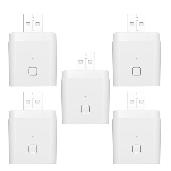 Riwcyla 5PCS 5V Wireless USB Smart Adapter Flexible and Portable Make USB Devices Smart via APP Voice Control Compatible with Home