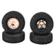 thumbnail image 2 of Llantas de goma de 1 pulgada, llantas de aleación de aluminio aptas para Axial SCX24 90081 AXI00001 AXI00002 1/24, 4 Uds., 2 of 8