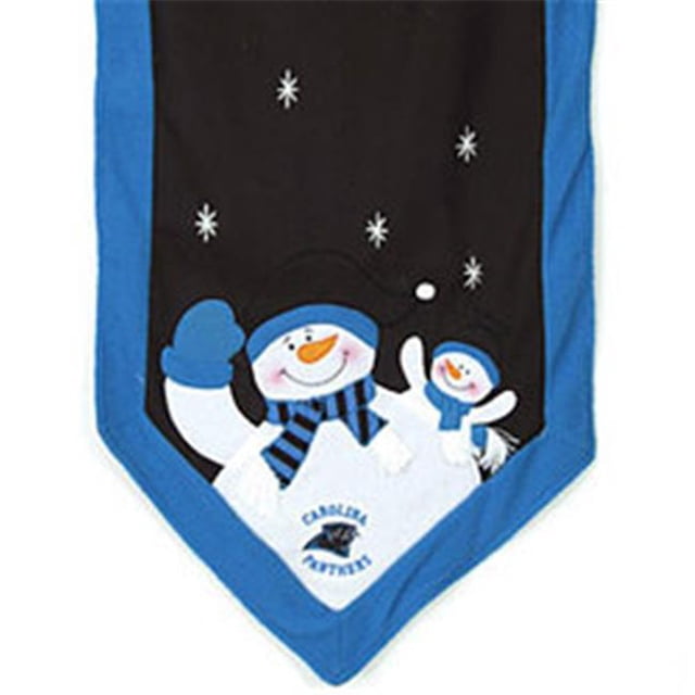 Carolina Panthers Table Runner 72x15 Snowman
