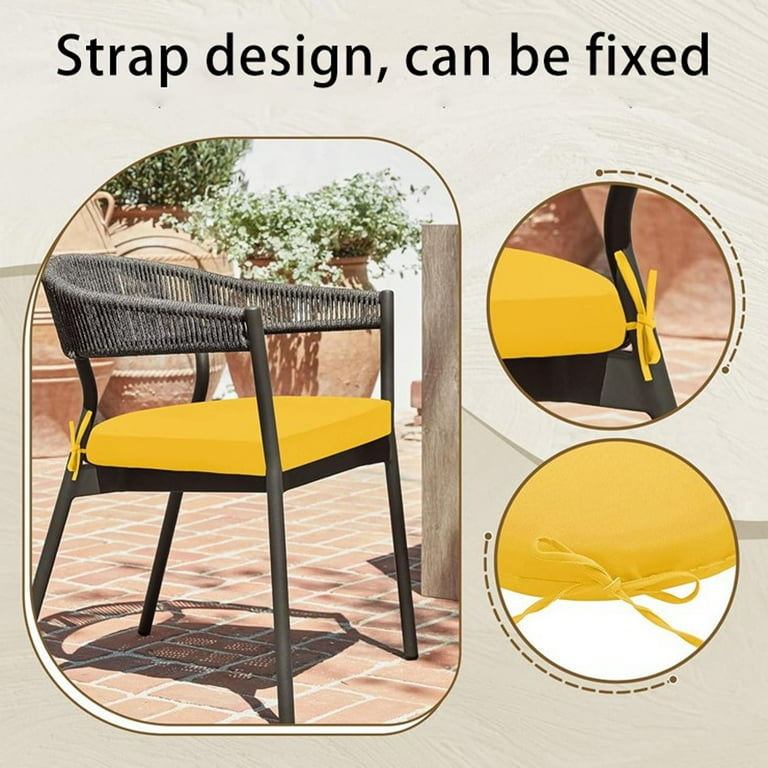 U-Shaped Chair Cushions for Dining Chairs with Ties, 18 x 18 Inch