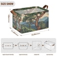 thumbnail image 7 of Yayeee Foldable Storage Basket for Shelves with Handles Set of 2 Waterproof Cloth Bins, Retro Pine Tree, 7 of 7