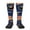 2 Black-2, variant on Bowling Ball And Flame print thigh-high socks, crafted for both men and women with a stretchy, high-opaque design perfect for daily wear