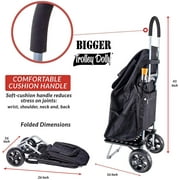 dbest products Portable Bigger Collapsible Folding Wagon Trolley Dolly, Black