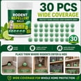 thumbnail image 5 of 30PCS Natural Mint Lime Rodent Repellent Balls Plant Based Long Lasting Mouse Deterrent 2.75×2.75×3.54in Packaging For Attic Garage Basement Closet Pantry Storage Room, 5 of 8