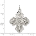 thumbnail image 3 of Sterling Silver Antiqued 4-Way Medal (35 X 25) Made In United States qc3469, 3 of 5