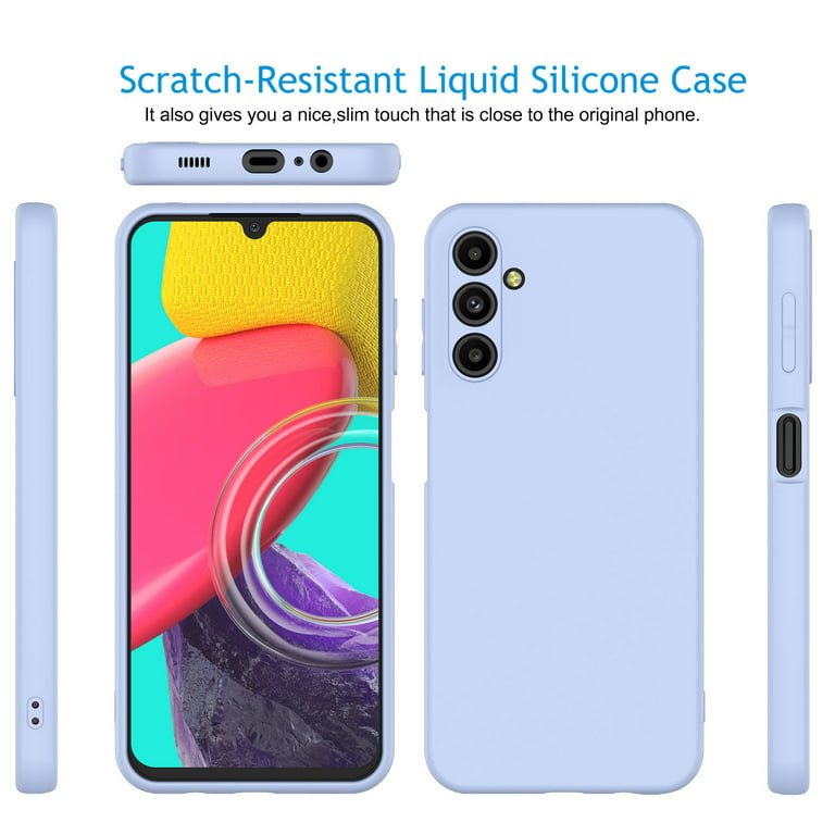 Cell Phone Cases For 6.6 Galaxy A14 5G, Njjex Liquid Silicone Gel Rubber  Shockproof Case Ultra Thin Fit Samsung A14 Case Slim Matte Surface Cover  For Samsung Galaxy A14 5G -Purple 