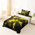 thumbnail image 5 of Homewish Yellow Glowing Lightning Twin Sheets,Modern Geometric Bedding,3pcs,1 Fitted Sheet and 1 Pillowcase, 5 of 6