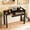 Black-39.4 in, variant on BESKADI Solid Wooden Desk with Drawers - 39 x 16 Inch Narrow Desks, Rubberwood Mid Century Modern Desks, Small Writing Desk for Bedroom|Small Spaces - Walnut Color