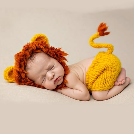 FAGINEY Baby Photography Costume, Cute Lion Costume Photo Prop Photography Costume for Baby
