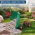 thumbnail image 5 of 7 Cubic Ft Garden Cart 1200lb Capacity, Heavy Duty Yard Dump Wagon with 180° Swivel Handle, No-Flat All-Terrain Wheels, Easy Quick-Release Dumping, for Landscaping, Lawn & Farm Use, 5 of 7