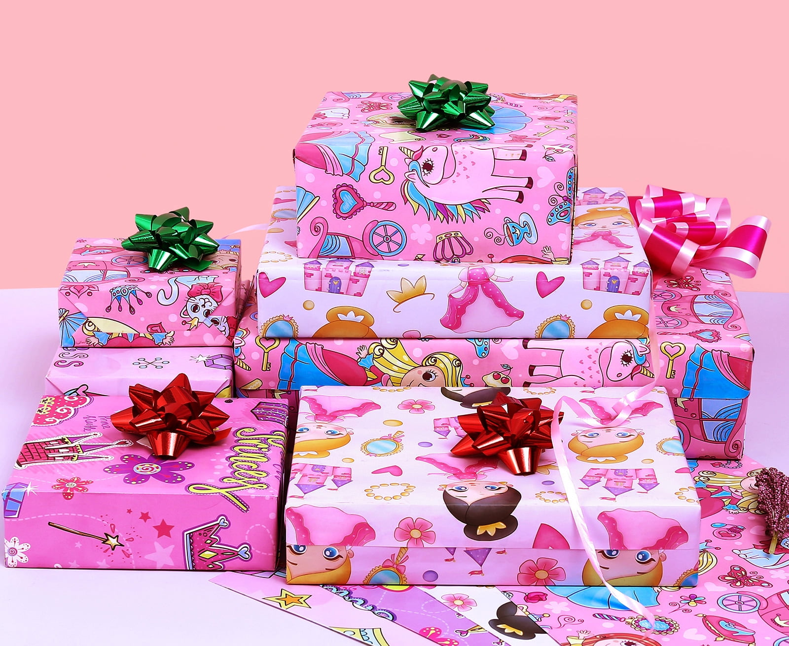 Buy Hugs Pink Birthday Wrapping Paper - 24 Sheets for GBP 3.99