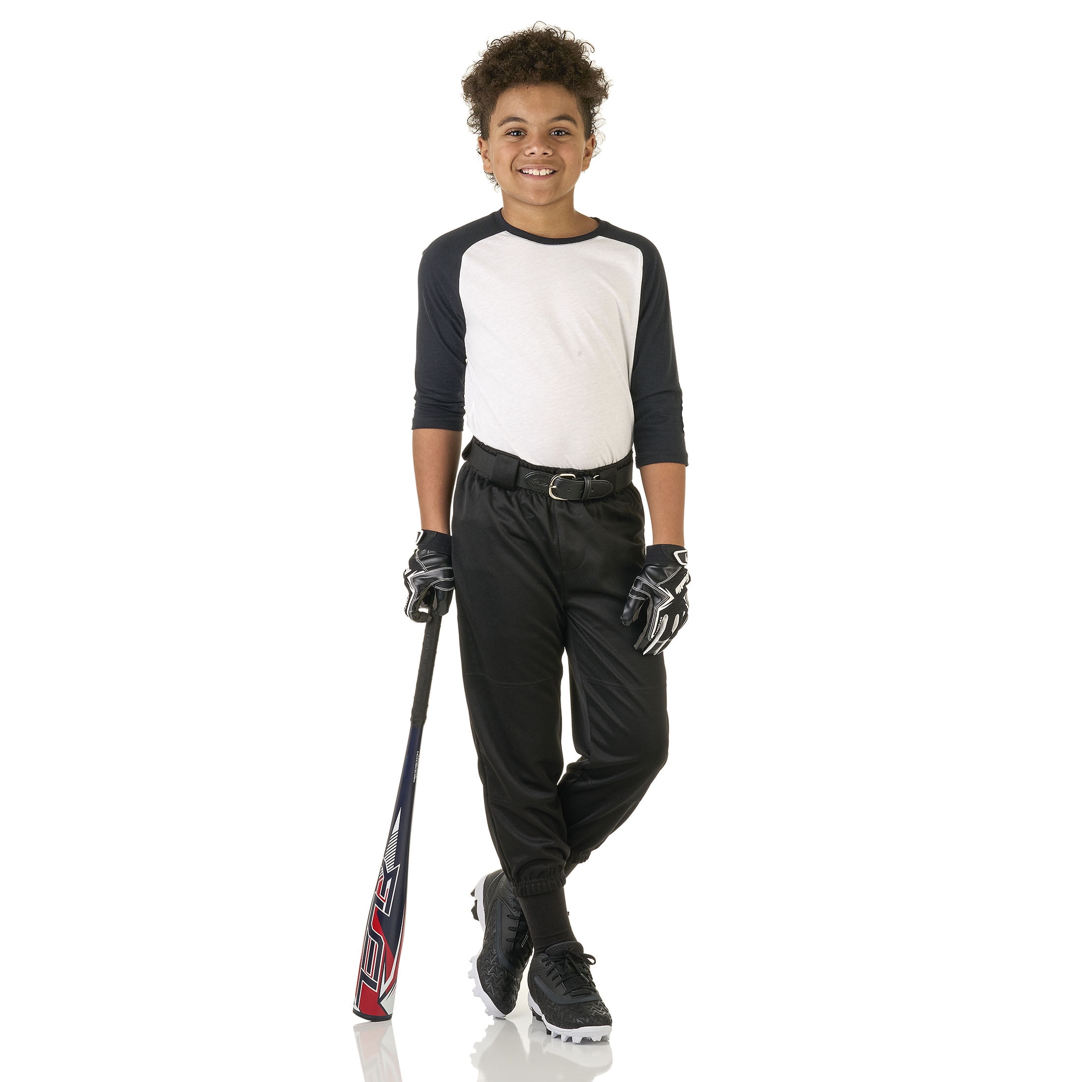 Athletic Works Youth Unisex Baseball/Softball Pants, Size XL, Black