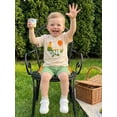 thumbnail image 4 of Cenuakty Toddler Baby Boy Birthday Dinosaur Outfit Short Sleeve T-shirt and Shorts 2 Piece Summer Set, 4 of 9