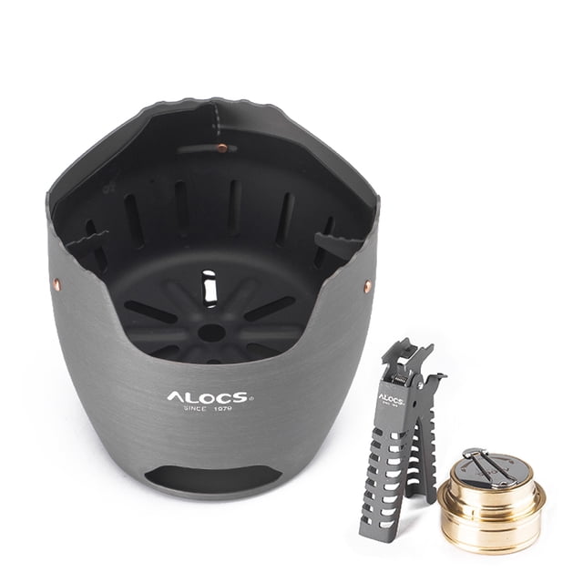 TFixol Aleación de aluminio Camping Alcohol Estufas Carbón Leña Quemadores Picnic portátil