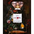 thumbnail image 3 of Pintura en lienzo con grafiti y botella de perfume para mujer moderna, arte de pared nórdico con flores, póster de lujo e impresiones, imágenes para decoración del hogar, 3 of 5