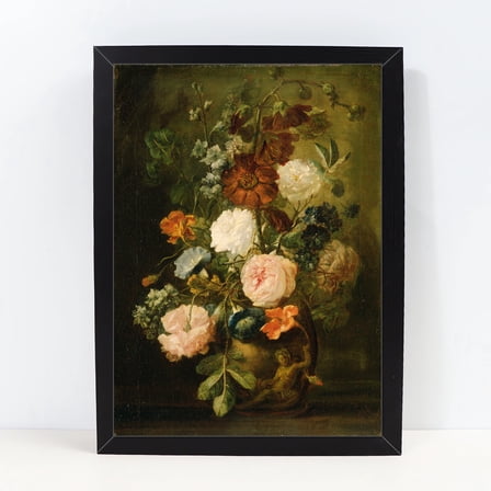 Framed Wall Art Prints Vintage Flower Oil Painting Aesthetic Floral Wall Art for Bedroom Living Room Bathroom Decor Wall Art Farmhouse Decor 1029,Multicolor,10X13 inches