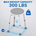 thumbnail image 5 of KEKOY Adjustable Shower Stool, FSA/HSA Eligible Bath Stools for Inside Shower Anti-Slip Round Plastic Upgraded Bathroom Seats,Tool-Free Bath Chairs for Seniors, 5 of 10