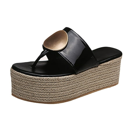 

Womens Flip-flops Platform Sponge Cake Sandals And Wedges Slippers Summer Open Toe Slide Sandals Comfortable Flats Flip-Flops Sandal Casual Platforms Wedge Sandals Boho Dressy Heeled Sandals A7805