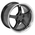 thumbnail image 4 of OE Wheels CV05 18 Inch Rims Fit Corvette C5 Style 5x120.65 18x9.5 / 18x10.5 Gloss Black Machined Lip (Set of 4), 4 of 5