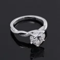 thumbnail image 4 of Kalapi Jewel 1.4 Ct Heart Cut Moissanite Promise Ring for Her - 14K White Gold Plated Ring - Stunning Moissanite Jewelry - Gift for Proposal or Anniversary - Elegant Ring for Her, 4 of 5