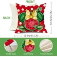 thumbnail image 2 of Summer Aloha Cartoon Mouse Decorative Throw Pillow Covers 18 x 18 Set of 4, Watermelon Lemon Red Green Porch Patio Outdoor Home Decor, Eucalyptus Leaves Polka Dot Seasonal Couch Cushion Case, 2 of 6